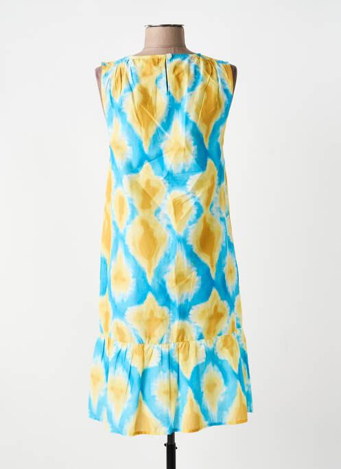Robe mi-longue imprimé fantaisie sans manche bleu MD'M femme