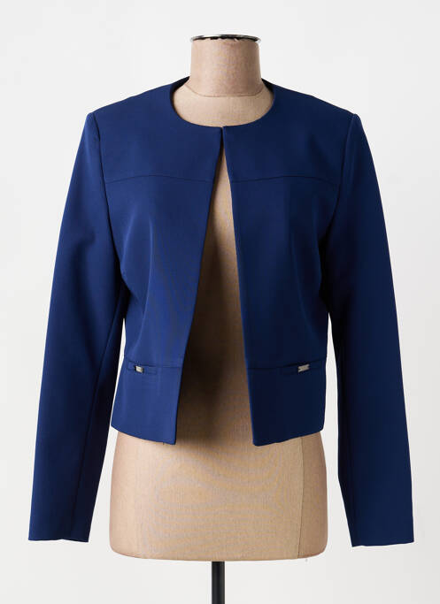 Veste chic tissage crêpe bleu GREGORY PAT femme