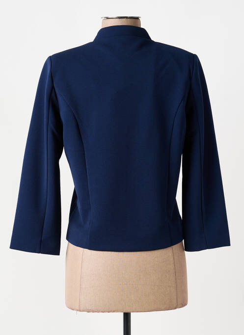 Veste chic tissage crêpe bleu K-DESIGN femme