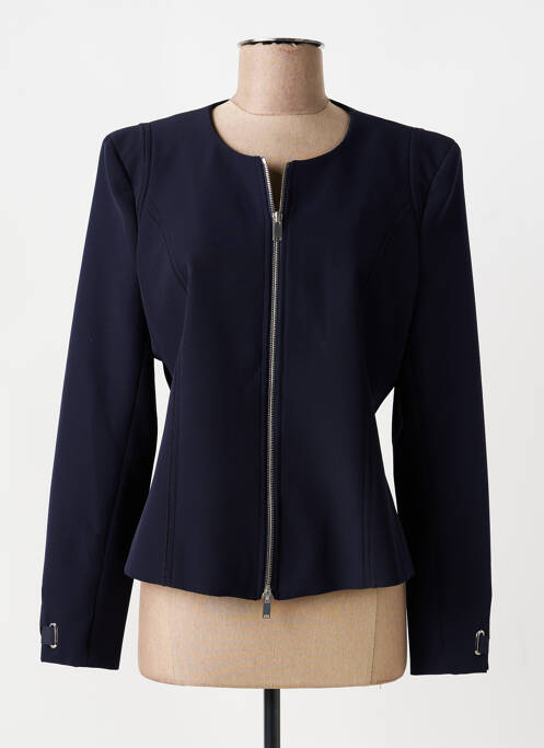 Veste chic col rond bleu EVA KAYAN femme