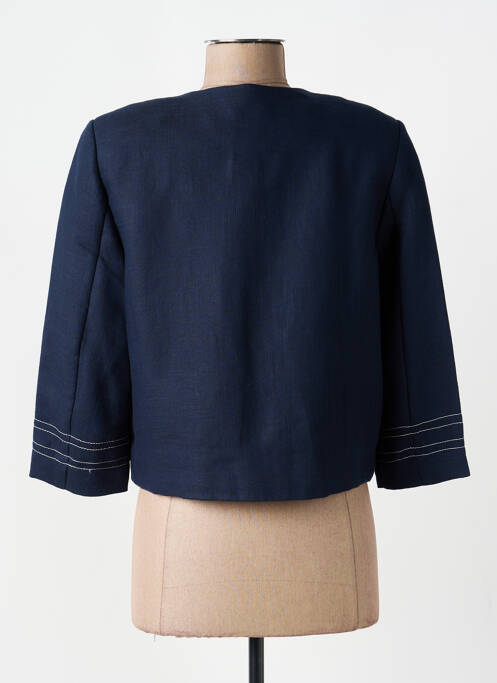 Veste chic tissage crêpe bleu DIANE LAURY femme