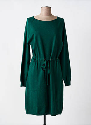 Robe pull stretch manches longues vert MD'M femme