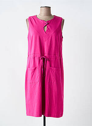 Robe mi-longue sans manche sans manche rose MD'M femme