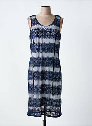 Robe mi-longue sans manche sans manche bleu GREGORY PAT femme