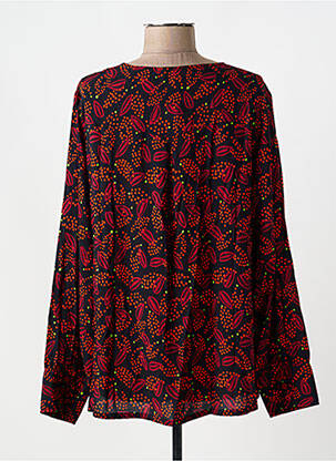 Blouse imprimé fantaisie manches longues rouge AGATHE & LOUISE femme