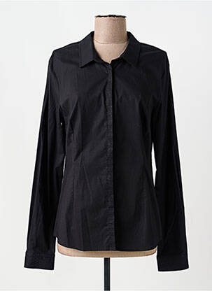 Chemisier coupe cintrée manches longues noir FRACOMINA femme