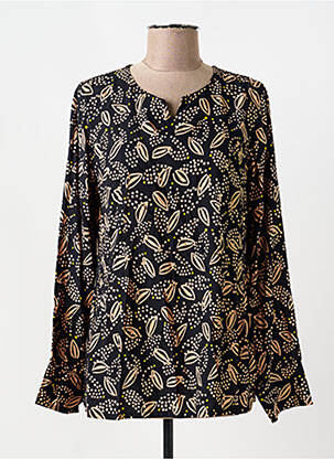 Blouse tissage popeline manches longues beige AGATHE & LOUISE femme
