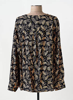 Blouse tissage popeline manches longues beige AGATHE & LOUISE femme