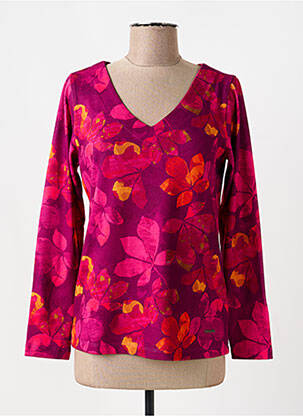T-shirt manches longues manches longues violet AGATHE & LOUISE femme