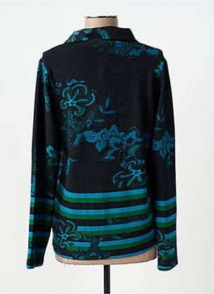 Polo stretch manches longues noir AGATHE & LOUISE femme
