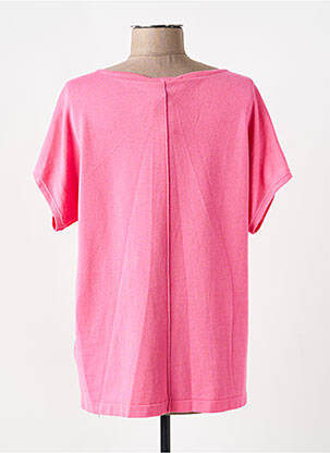 Pull coupe cintrée manches courtes rose MARBLE femme