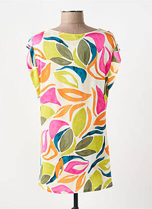T-shirt imprimé fantaisie manches courtes vert REVER MILE femme