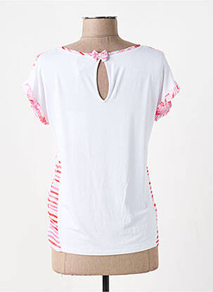 T-shirt imprimé fantaisie manches courtes rouge LEO & UGO femme