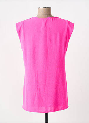 Blouse tissage crêpe sans manche rose REVER MILE femme