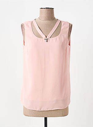 Top coupe fluide sans manche rose GREGORY PAT femme