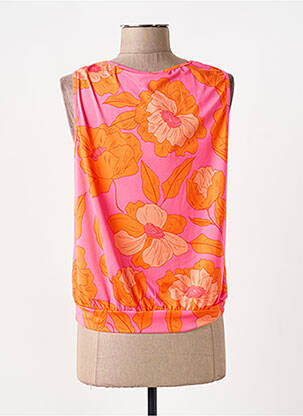 Top tissage jersey sans manche orange K-DESIGN femme