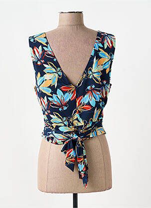 Top tissage jersey sans manche bleu MD'M femme
