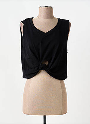 Top tissage jersey sans manche noir LOLITAS&L femme