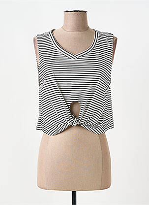 Top tissage jersey sans manche noir LOLITAS&L femme