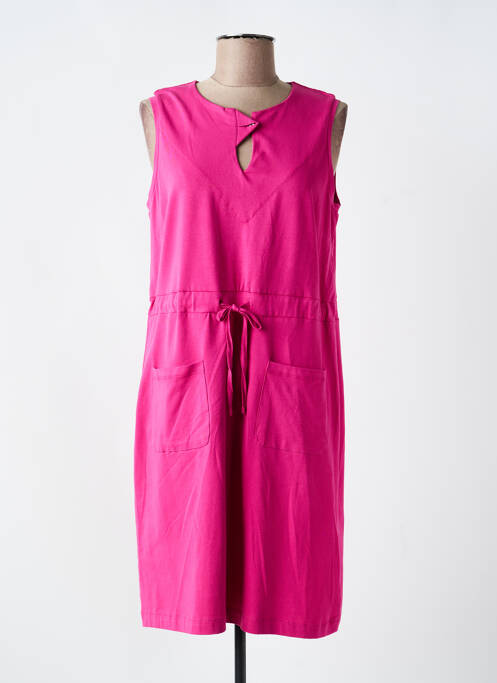 Robe mi-longue sans manche sans manche rose MD'M femme