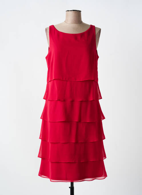 Robe mi-longue coupe fluide sans manche rouge VERA MONT femme