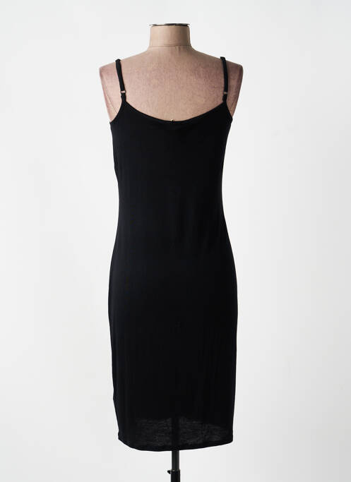 Robe courte col v fines bretelles noir MARBLE femme