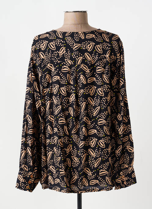 Blouse imprimé fantaisie manches longues beige AGATHE & LOUISE femme