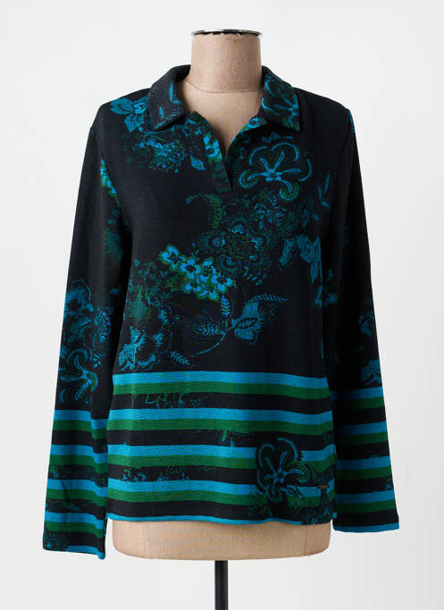 Polo manches longues manches longues noir AGATHE & LOUISE femme
