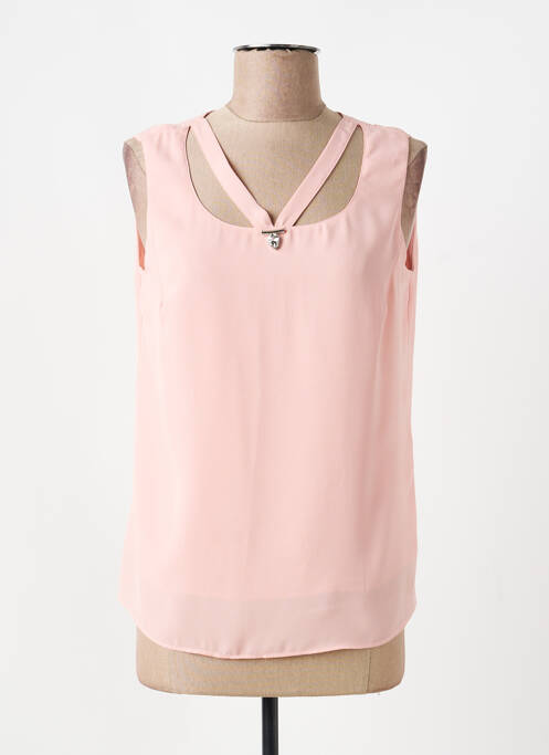 Top coupe fluide sans manche rose GREGORY PAT femme