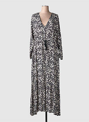 Robe longue manches longues manches longues noir LA FEE MARABOUTEE femme