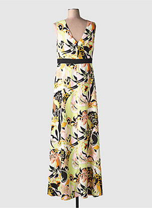 Robe longue imprimé fantaisie sans manche noir GAUDI femme