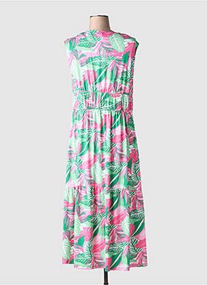 Robe mi-longue coupe fluide sans manche rose MARBLE femme