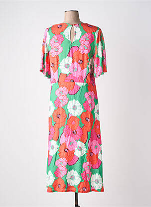 Robe longue manches courtes manches courtes rouge SIGNE NATURE femme