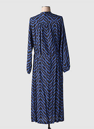Robe longue manches longues manches longues bleu LA FEE MARABOUTEE femme