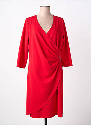 Robe mi-longue manches longues manches longues rouge GREGORY PAT femme