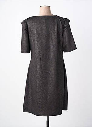 Robe mi-longue manches courtes manches courtes noir JULIE GUERLANDE femme