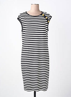 Robe mi-longue manches courtes manches courtes noir LOLITAS&L femme