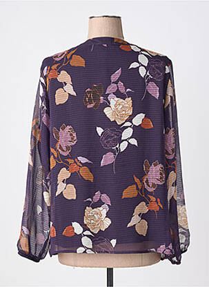 Blouse imprimé fleurs manches longues violet SIGNE NATURE femme