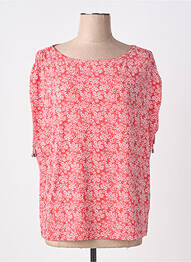 Top stretch manches courtes rouge MARBLE femme