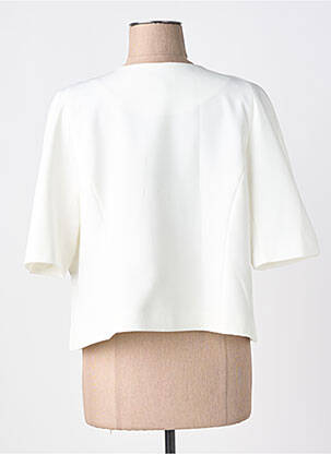 Veste casual col rond blanc ESTEL COLLECTION femme
