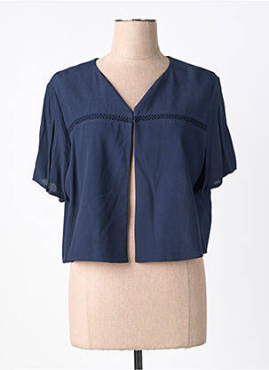 Veste casual col rond bleu DIANE LAURY femme