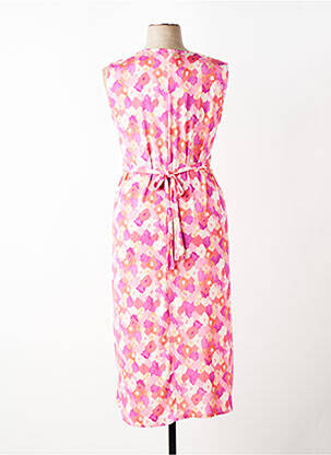 Robe longue sans manche sans manche rose JULIE GUERLANDE femme