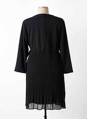 Robe mi-longue manches longues manches longues noir SIGNE NATURE femme