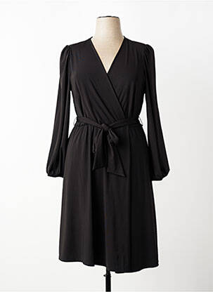 Robe mi-longue manches longues manches longues noir K-DESIGN femme
