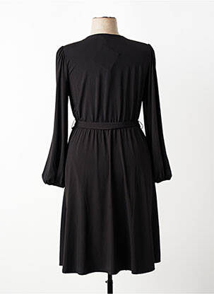 Robe mi-longue manches longues manches longues noir K-DESIGN femme