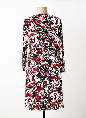 Robe mi-longue coupe fluide manches longues rouge FRANCE RIVOIRE femme