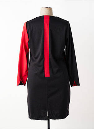 Robe mi-longue manches longues manches longues rouge FRANCE RIVOIRE femme