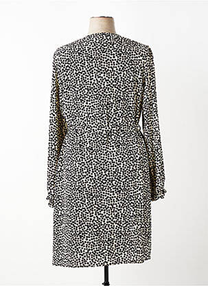 Robe courte coupe fluide manches longues noir SIGNE NATURE femme
