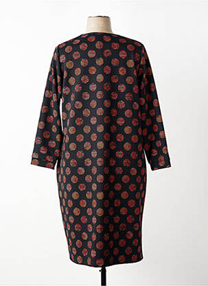 Robe mi-longue manches longues manches longues noir FRANCE RIVOIRE femme