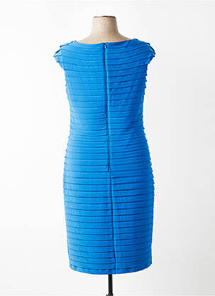 Robe mi-longue manches courtes manches courtes bleu VERA MONT femme